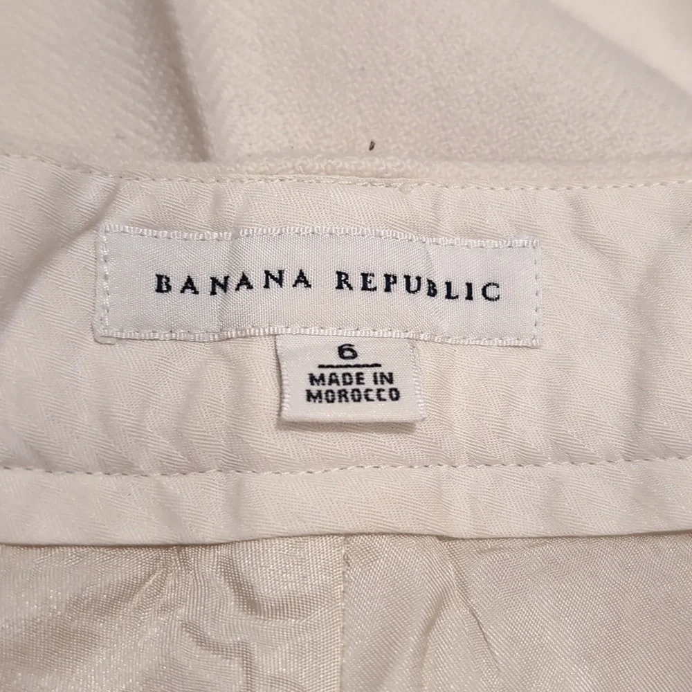 Banana Republic Women's Wool Cream Dress Pants Size 6 - Picture 7 of 8